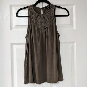 Mossimo Crochet Inset Sleeveless Top
